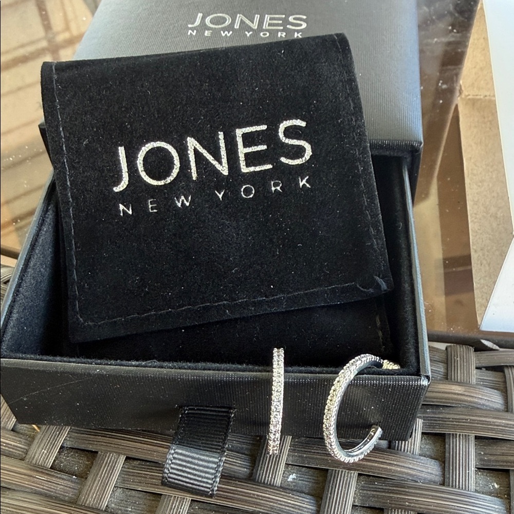Jones New York Sparkling Silver Earrings